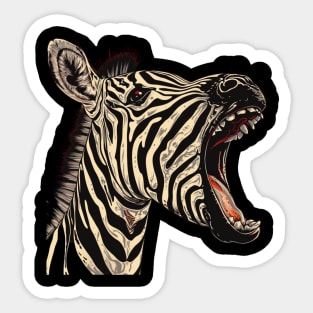 Zebra Ancient Representations Sticker